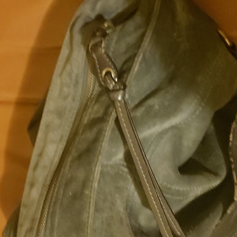 Baby Blue Suede/Leather Coach Hobo Woman Shoulder bag - Picture 8 of 9